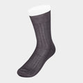 Short Plain Grey Cotton Socks