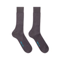 Short Plain Grey Cotton Socks