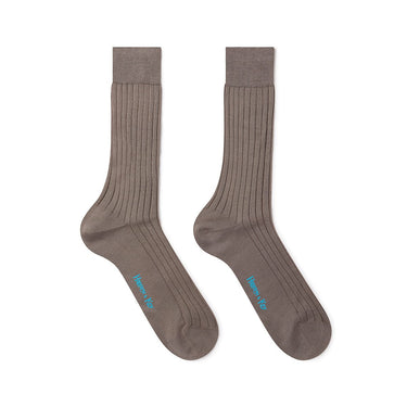 Short Plain Grey Cotton Socks