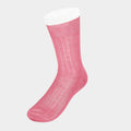 Short Plain Pink Cotton Socks