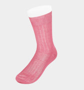 Short Plain Pink Cotton Socks