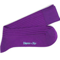 Short Plain Purple Cotton Socks