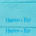 Short Plain Turquoise Cotton Socks