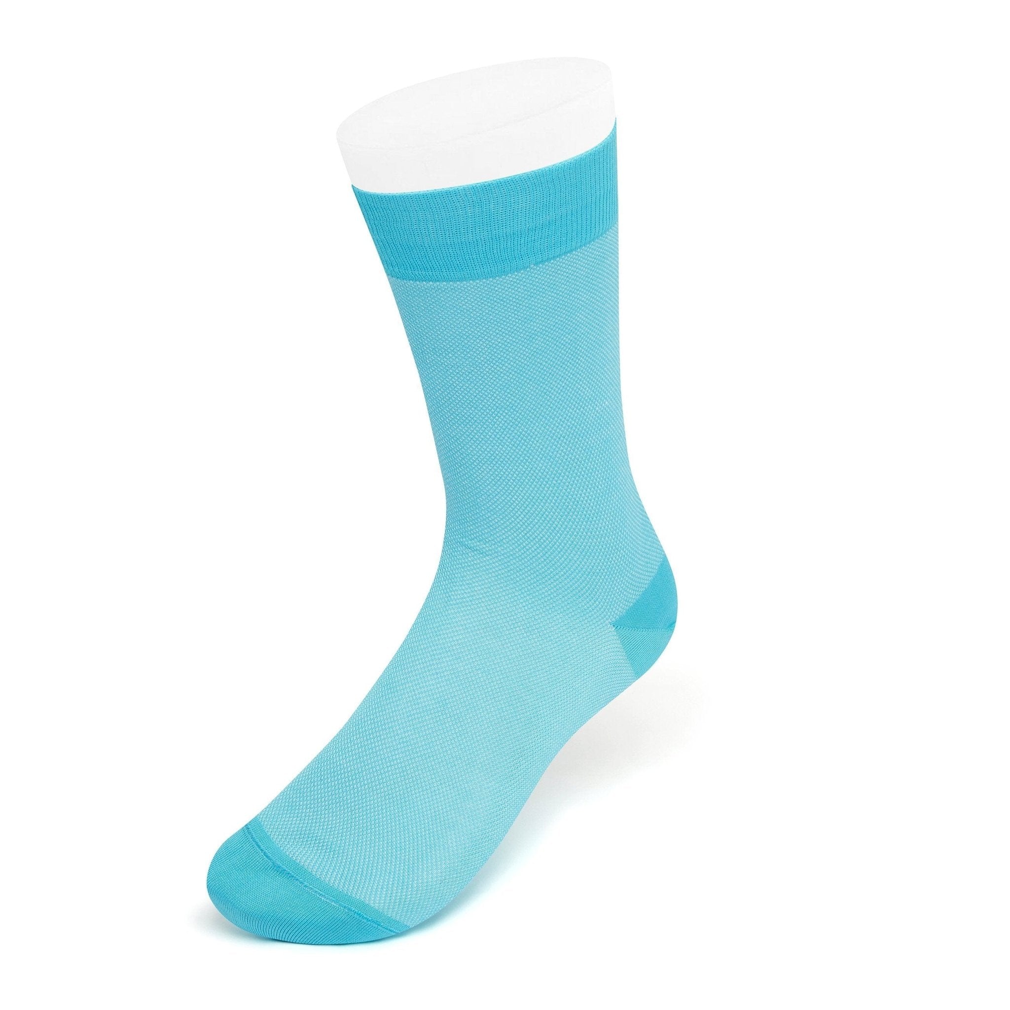 Turquoise & White Pin Dot Cotton Short Socks