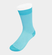 Turquoise & White Pin Dot Cotton Short Socks