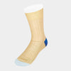 Yellow Cotton Socks with Contrast Heel & Toe