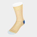 Yellow Cotton Socks with Contrast Heel & Toe